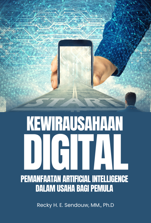 Blue and White Modern Digital Marketing Agency Book Cover (15.5 x 23 cm)